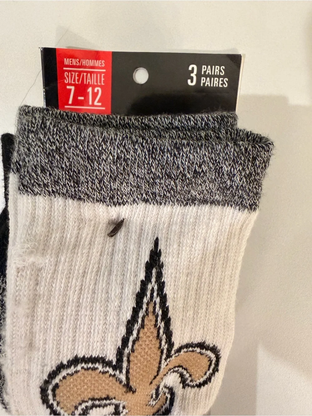 NFL New Orleans Saints Crew Socks - White and Gold